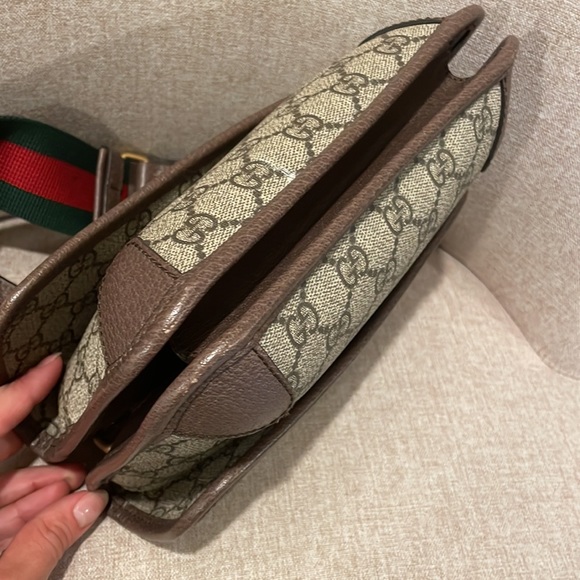 ⚡️Gucci Neo GG Supreme Crossbody Small Messenger Bag with Stripe Canvas Strap - Picture 10 of 16
